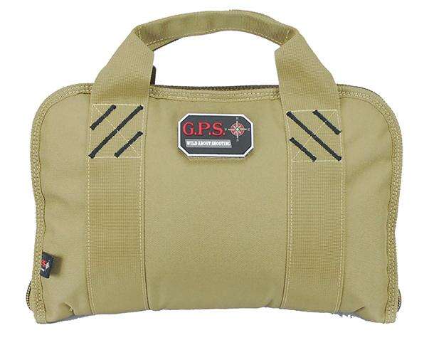 Hard gun Cases G Outdoors Inc. Nylon GPS 1308PCT     DBL PSTL CASE W/STOAGE         TAN